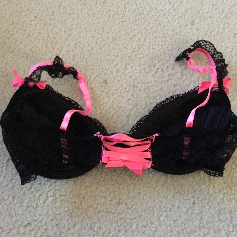 H&M hot pink corset bra